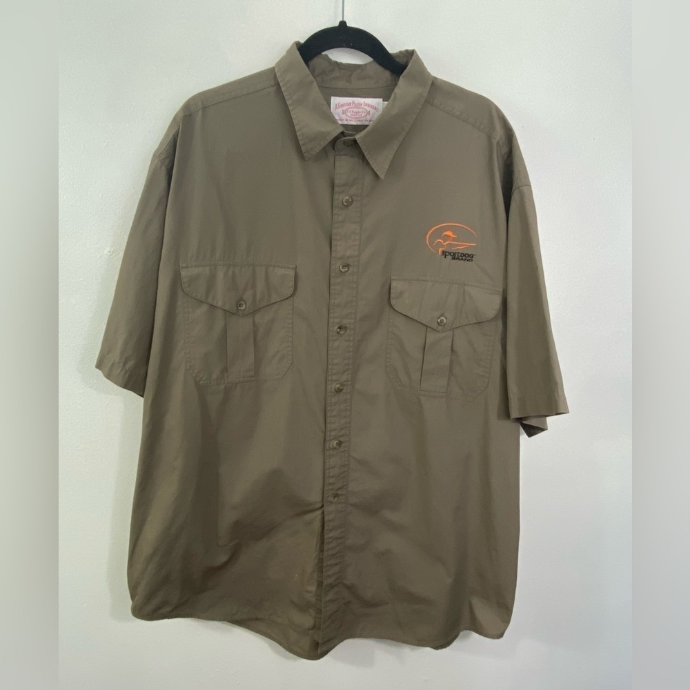 CC Filson Field Green Short Sleeve Vintage Shirt XXL Hunt Camp Utility Work